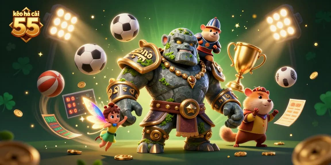 Engage with kèo nhà cái 55 as ancient guardian and knight explore thrilling sports betting magic.
