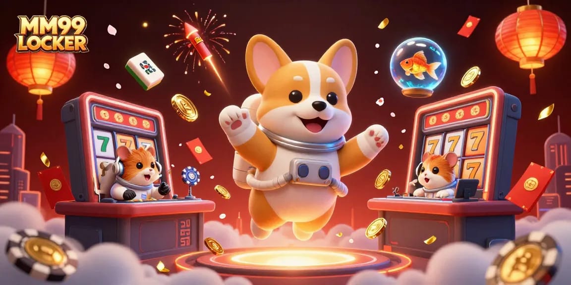 Experience the thrill at MM99 LOCKER with dynamic casino action featuring vibrant 3D elements.