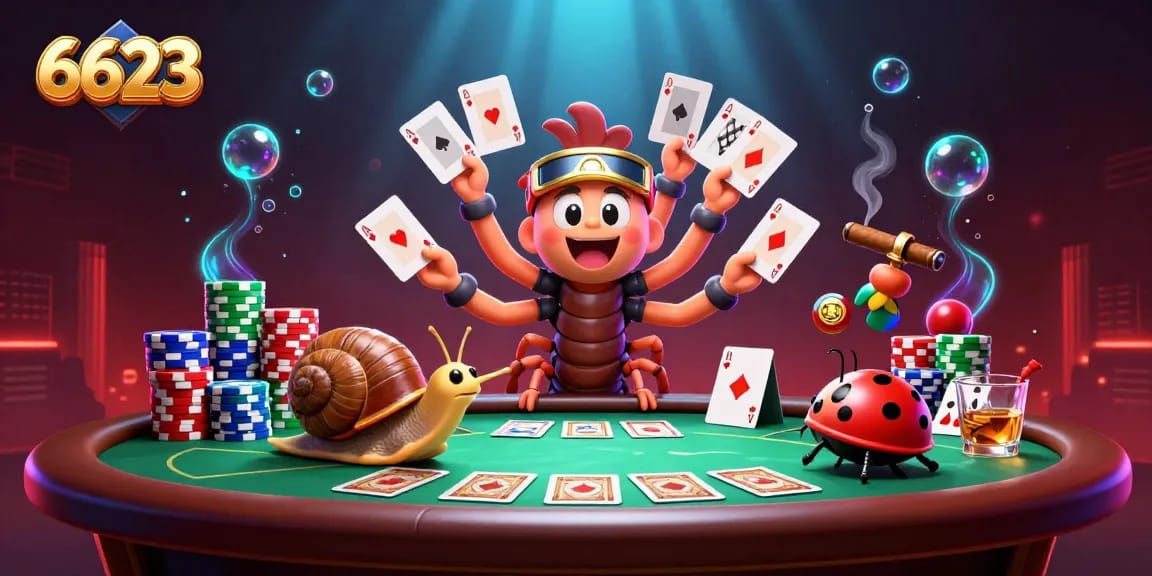 Experience the thrill of 6623 casino with vibrant 3D characters and dynamic gaming elements, showcasing action.