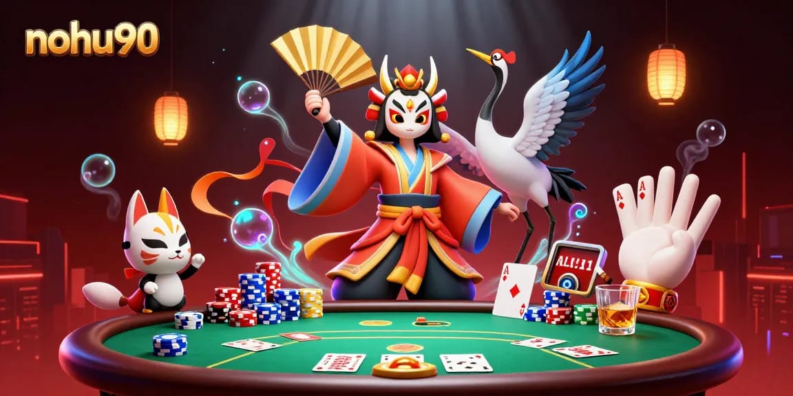 Engage with exhilarating nohu90 slot games beneath vibrant lights and characters in action.