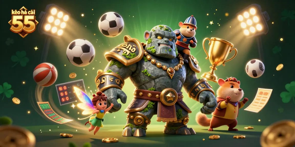 Engage with kèo nhà cái 55 as ancient guardian and knight explore thrilling sports betting magic.