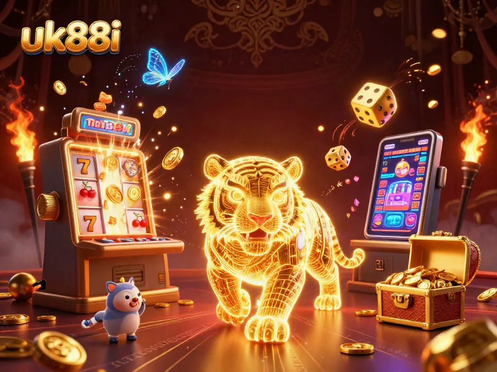 Engage in thrilling gameplay with uk88i, featuring a vibrant digital casino environment full of slots and jackpots.